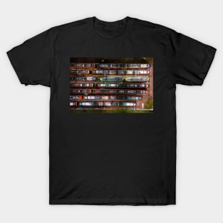 Night aerial view of tram depot T-Shirt